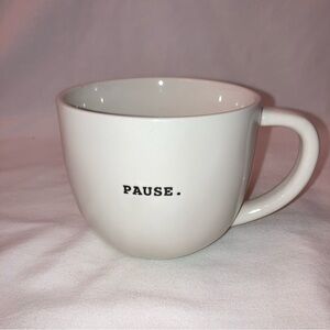 Rae Dunn Artisan Collection Off White Mug “PAUSE “ Great Condition